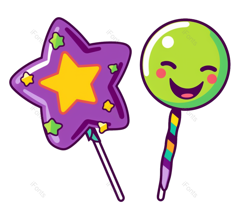 卡通图片,六一儿童节元素,糖果PNG,手绘糖果免抠素材